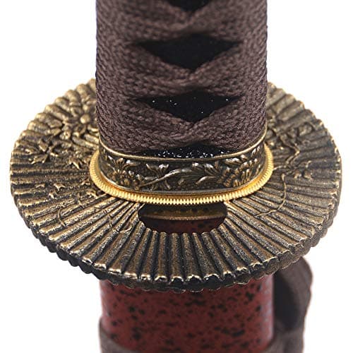 Kasne Katana Swords Japanese Samurai Swords Damascus Folded Steel Blade Real Sword Battle Ready Katana Full Tang Functional Very Sharp