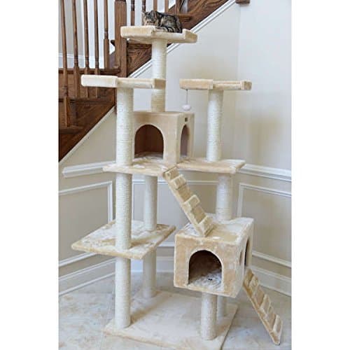 Armarkat Classic Cat Tree Beige/14 D x 50" W x 74" H
