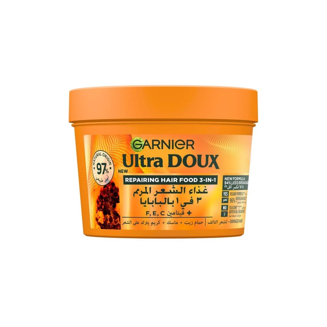 Ultra Doux Hair Food Repairing Papaya 3-in-1 Hair Mask For Damaged Hair 390ML