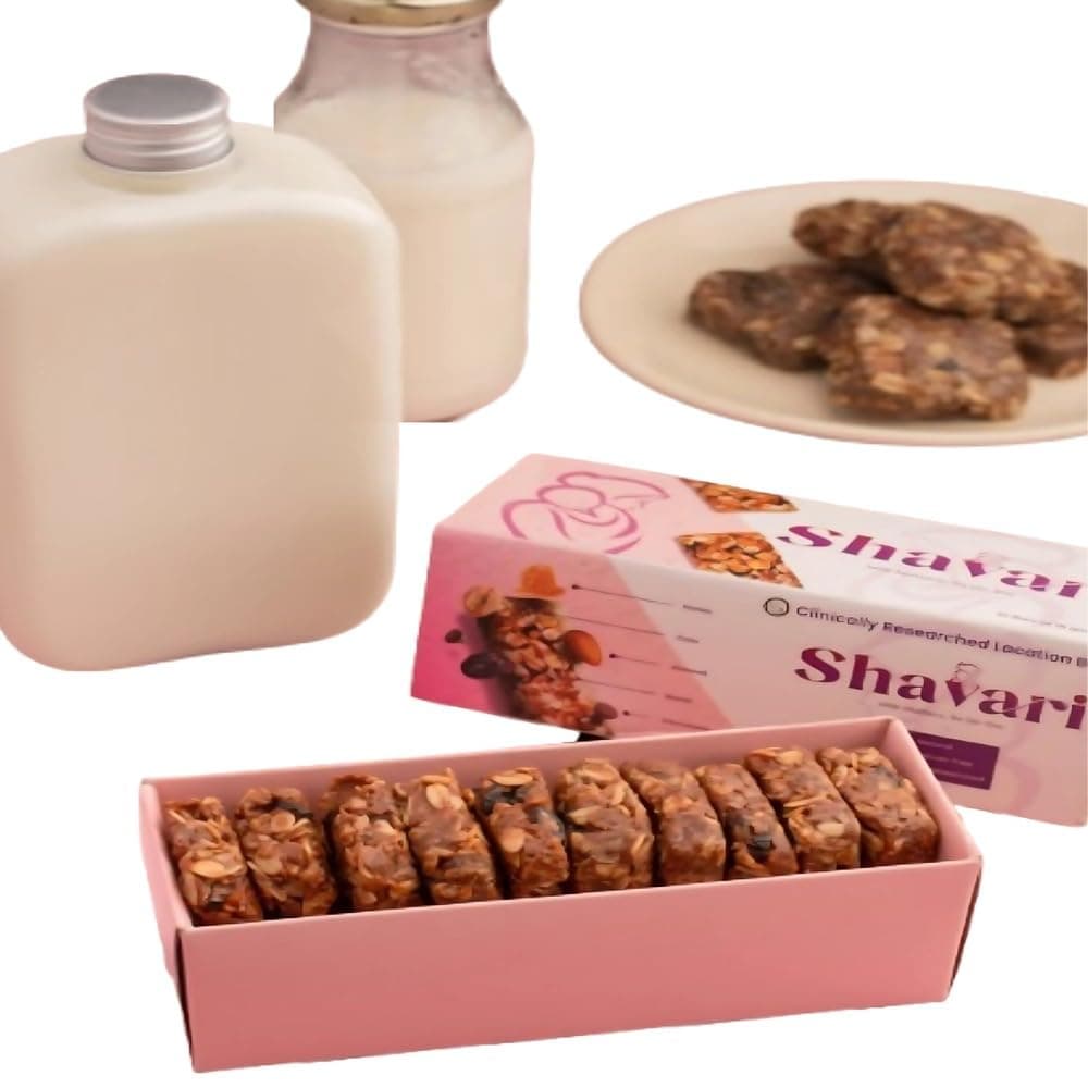 Shavari Lactation Bars for Supermoms | Pack of 10 (10×15g) | Supports Early Breastfeeding | Enriched with Oats, Shatavari, Dry Fruits & Honey | Natural & Preservative-Free | Nutrient-Rich Snack for New Moms