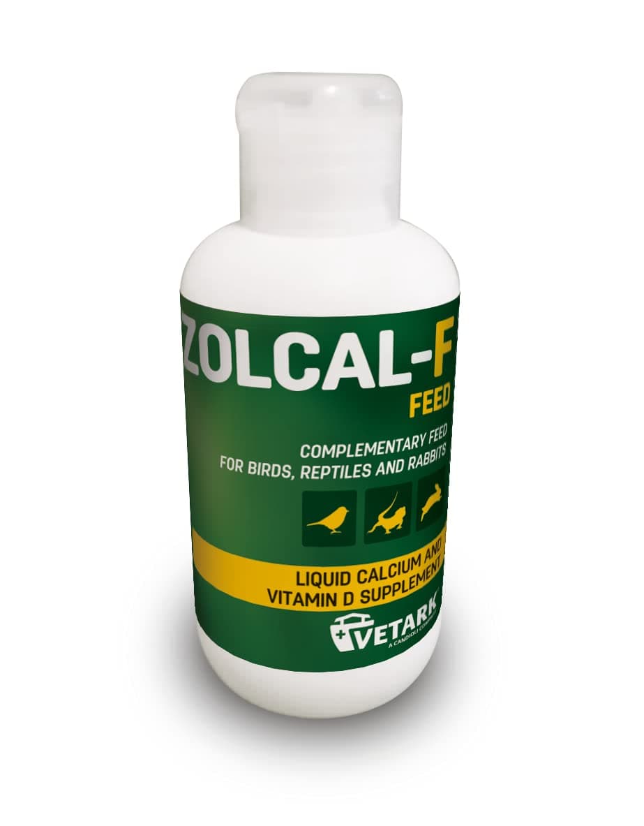 Zolcal-F Feed |Liquid Calcium & Vitamin D3 Supplement for Birds, Reptiles & Rabbits | Water-Soluble | 500ml
