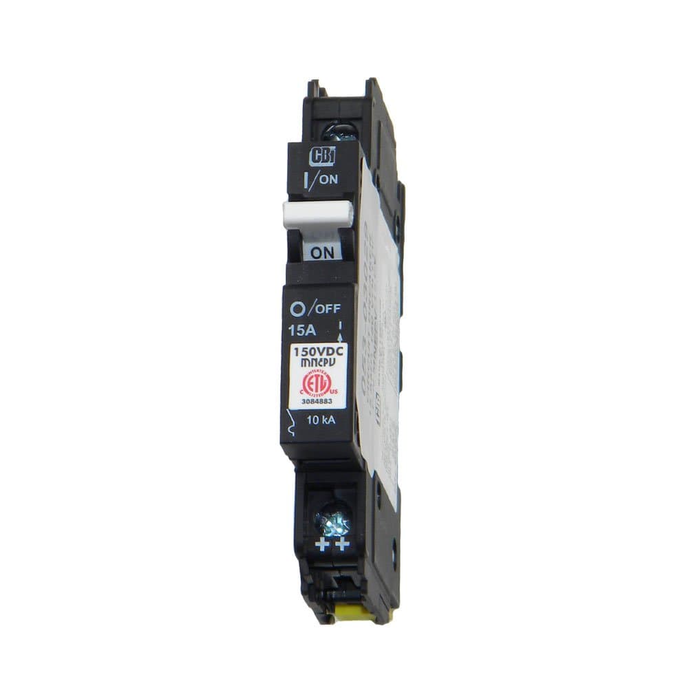 Din Rail Mount Combiner PV Breaker - 15 Amp, 150 VDC, | MNEPV15