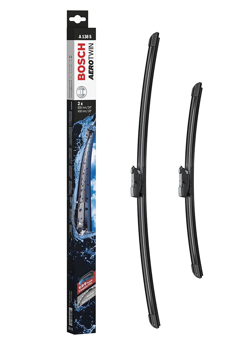 Bosch Wiper Blade Aerotwin A138S, Length: 600mm/400mm − Set of Front Wiper Blades - Only for Left-Hand Drive (EU)