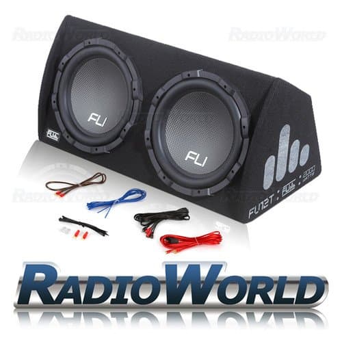 FU12 FLI 12" Twin Active Sub Subwoofer & Amp Amplifier in Box / Enclosure 2000w