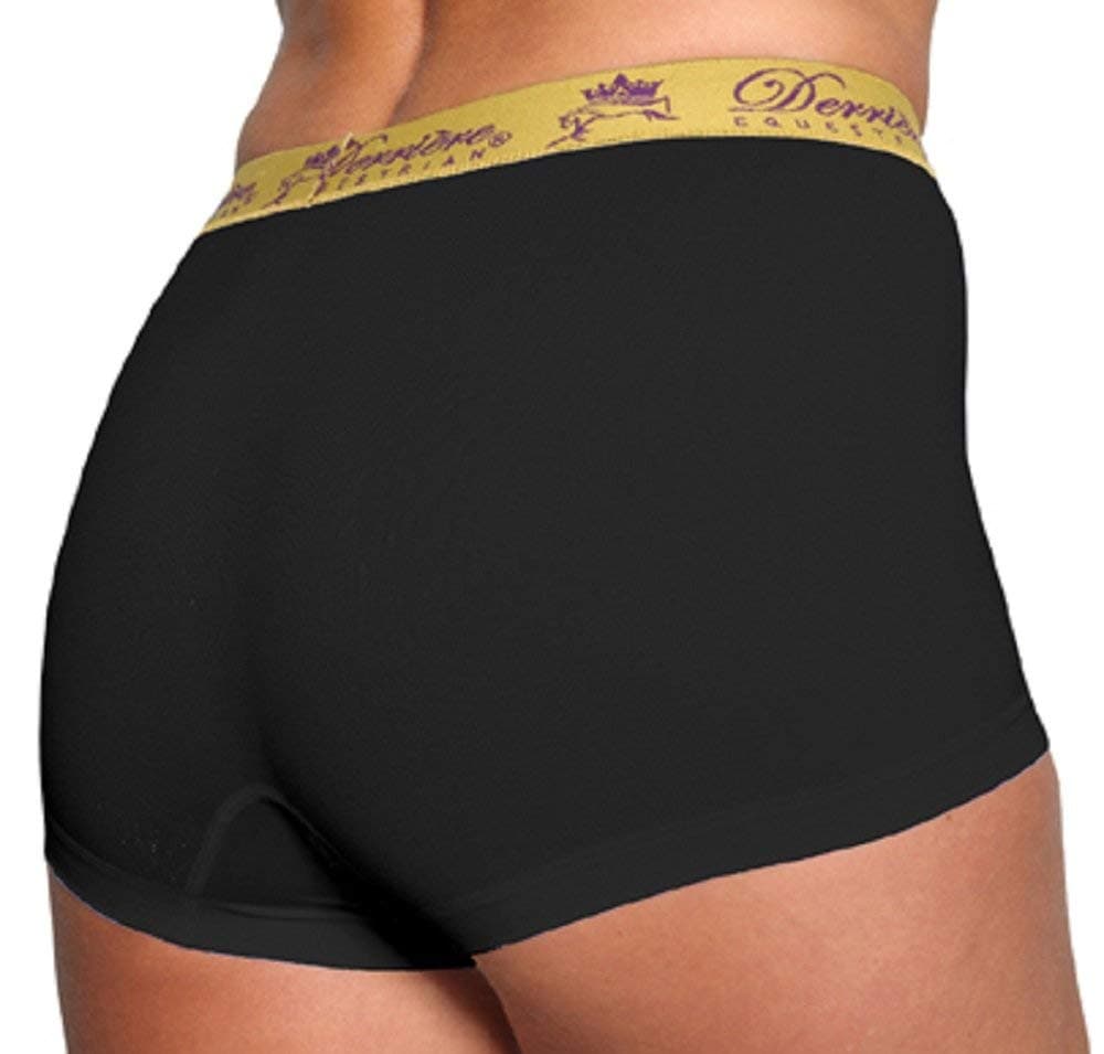 Derriere Equestrian Performance Seamless Female Shorty Black Large/X Large