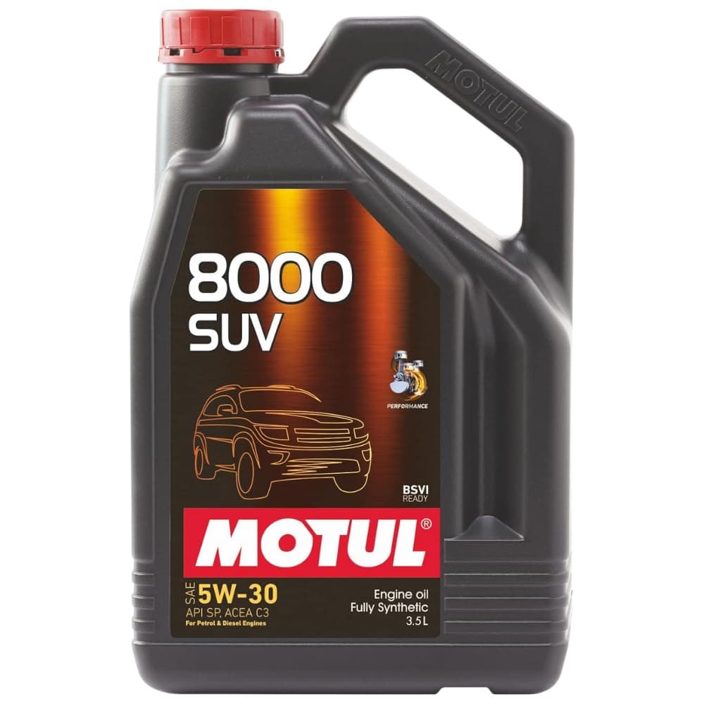 8000 SUV 5W-30 Fully Synthetic Engine Oil 3.5L for Petrol & Diesel Cars | API SP | Advanced Protection | Improves Performance & Reduces Wear | SUVs & High-Performance Cars