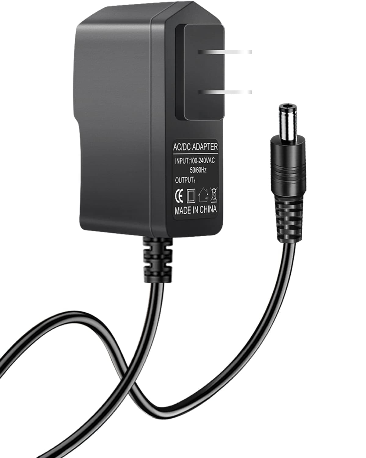9V Power Adapter for Casio Keyboard AD-5 AD-5MU AD-5MR WK-110 WK-200 LK-43 LK-100 LK-220 CTK-496 CTK-573 CTK-700 CTK-710 CTK-720 CTK-2100 MA150 and more (8.2ft Power Supply Cord)