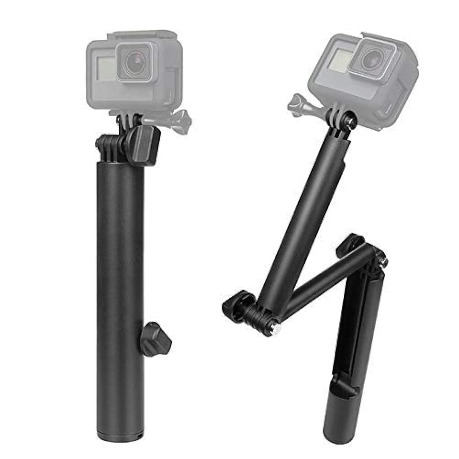 yantralay 3-Way Monopod Grip Arm Foldable Selfie Stick for Action Cameras - Compatible with Hero 12/11/10/9/8/7/6/5, SJCAM SJ6, SJ7, SJ5000,Yi