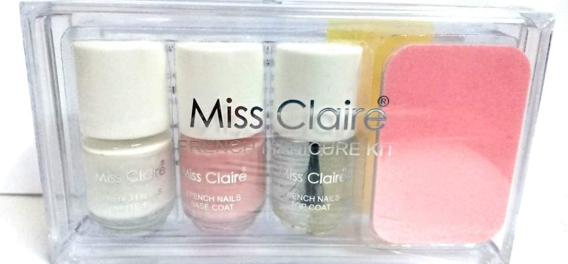 3x1 French Manicure Kit Acrylic Box (White, Neutral and Pink)