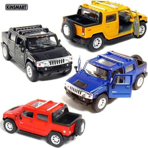 KiNSMART - H2 Hummer SUT 5" 1:36 Scale Die Cast Metal Model Toy Truck (4Set)