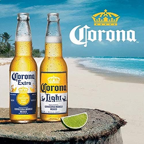 Vintage Advertising Wall Tin Plaque Large Square 20x20cm Pub Shed Bar Man Cave Home Bedroom Office Kitchen Gift Metal Sign - Mexico Corona Extra Bottle Beach Tiki Beer Lager inspired