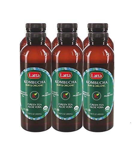 Latta Kombucha Green Tea Aloe Vera, 16oz (Pack of 6)