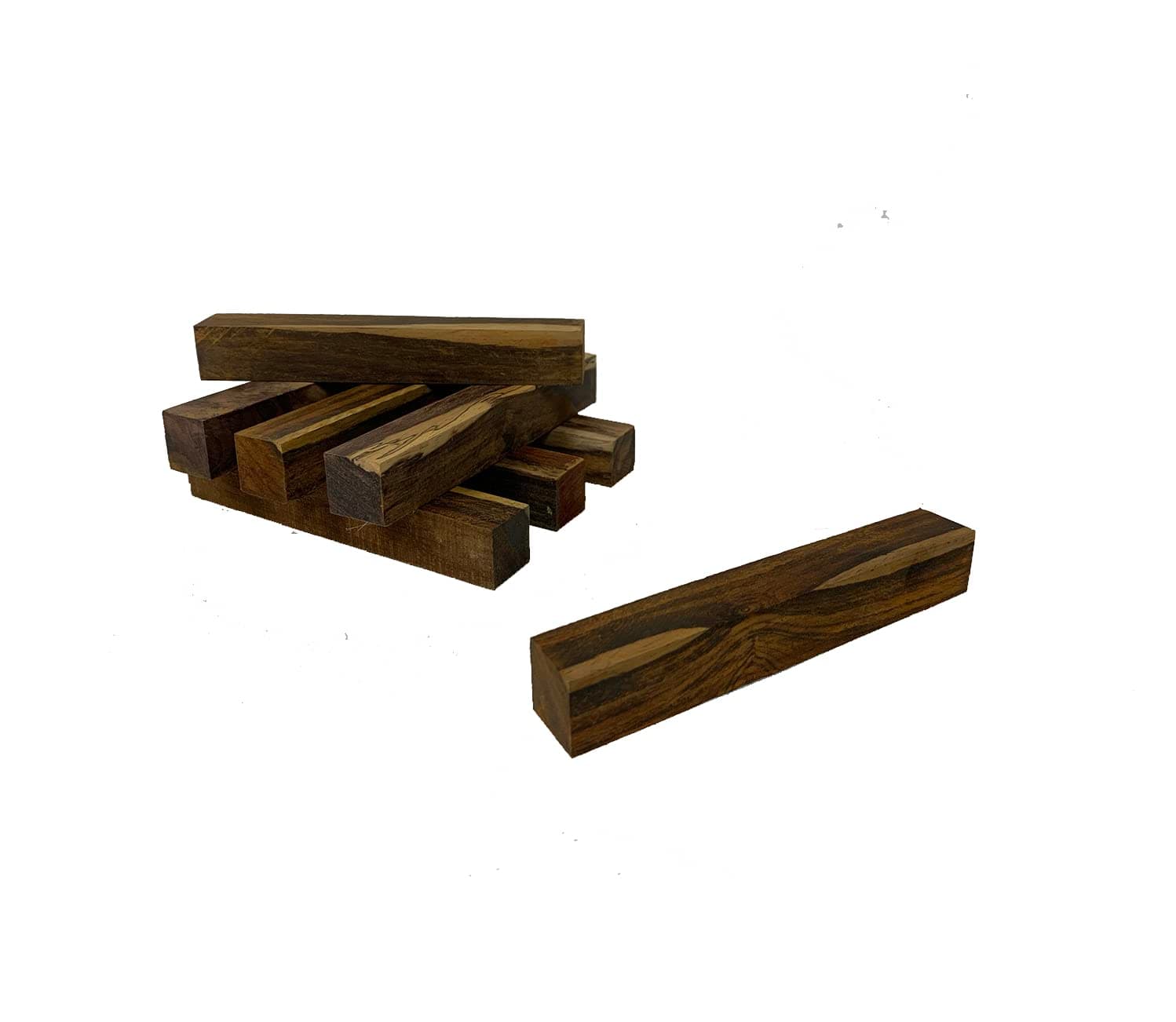 Two-Tone Cocobolo Rosewood Pen Blanks - 25 pcs - 3/4" x 3/4" x 5"