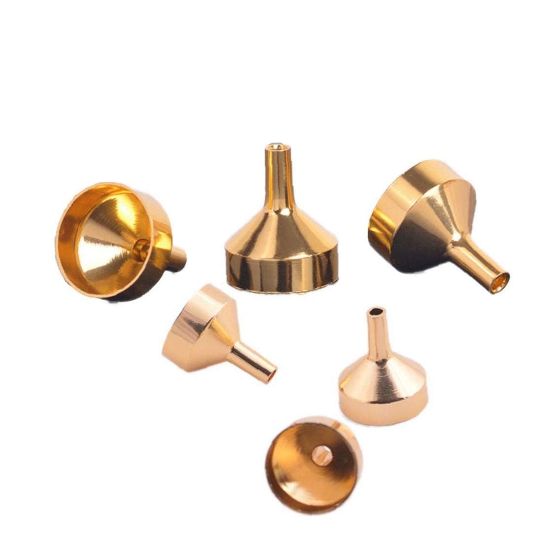 MICHAELA BLAKE 6Pcs Mini Metal Funnel Tiny for Filling Small Mini Bottles or Containers Household Items Metal Pipette