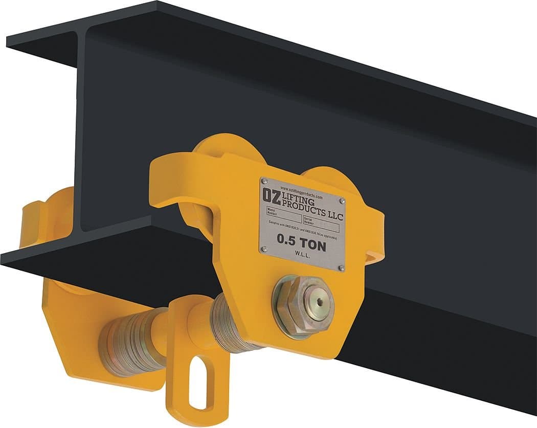 OZ Lifting OZ05PBT Push Beam Trolley 1/2 Ton Cap.
