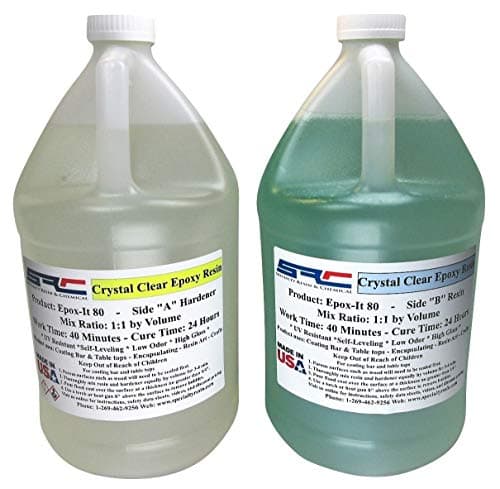 Epoxy Resin for Crystal Clear Coating Bar and Table Top 2 Gallon