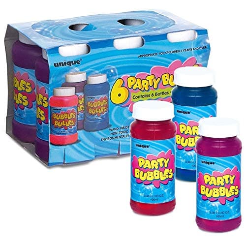 Unique Industries BB102656 Party Bubbles Favor Pack - 6-Pack