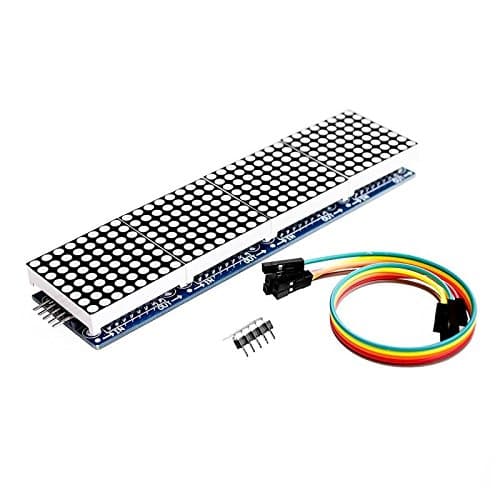 FTCBlock MAX7219Red LED Dot Matrix Module 4 in 1 Display Kit with 5pin Line for Arduino