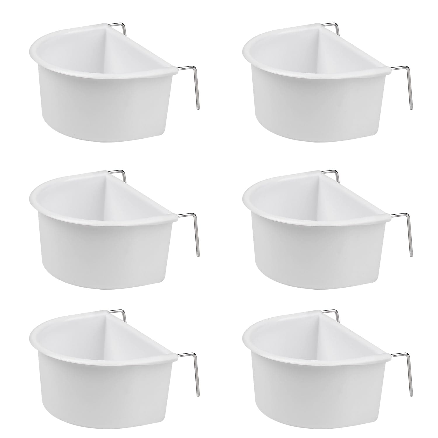 Sponsored Ad – D-shaped Plastic Bird Food Bowl with Hook - Parrot Cage Feeder (6)