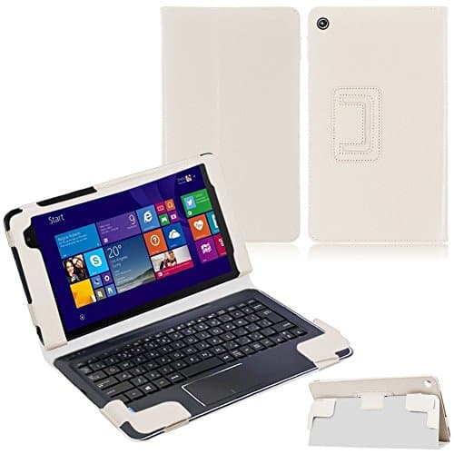 Keyboard Leather Case Cover For ASUS Transformer Book T90 Chi 8.9/T100 Chi 10.1 White