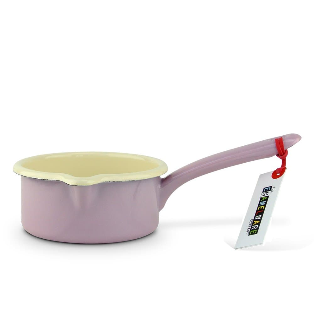 Saucepan with spout, 0.5 L, Pastel pink, Premium enamel, Handmade in Austria