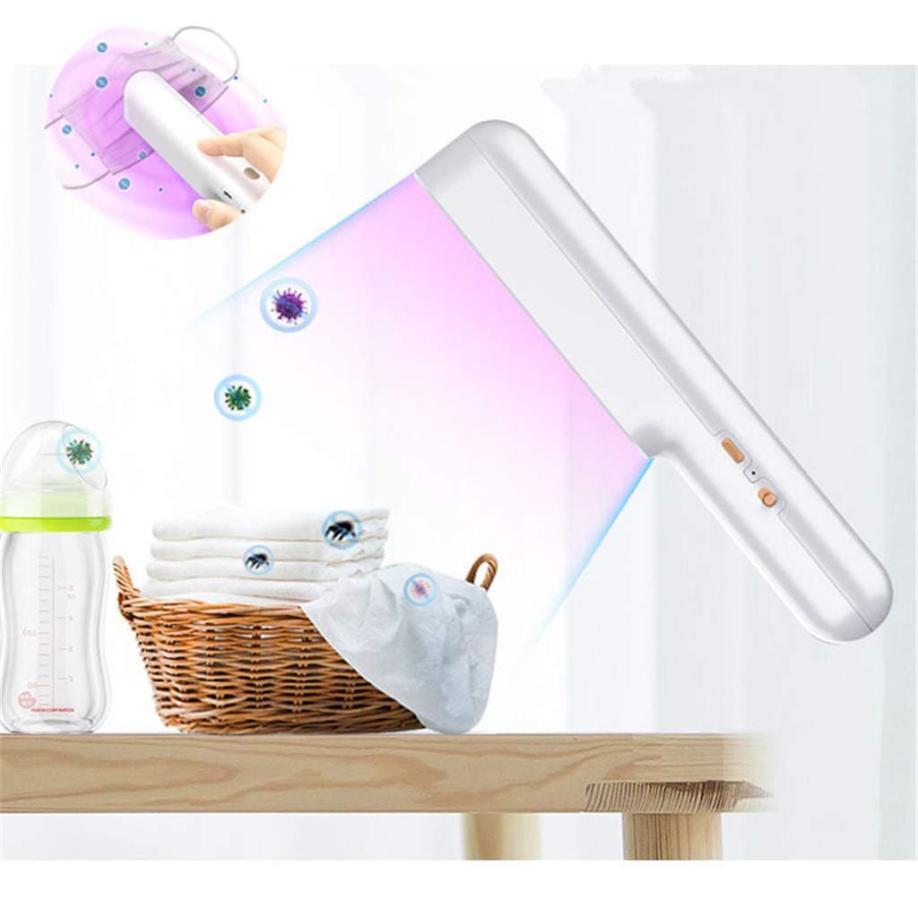 NYANGLI Portable Disinfection Sterilizer Lamp,Handheld LED UV Sterilizer Wand,Kindergarten Household Sanitizing for Home,Car,WC And Pet Area,White