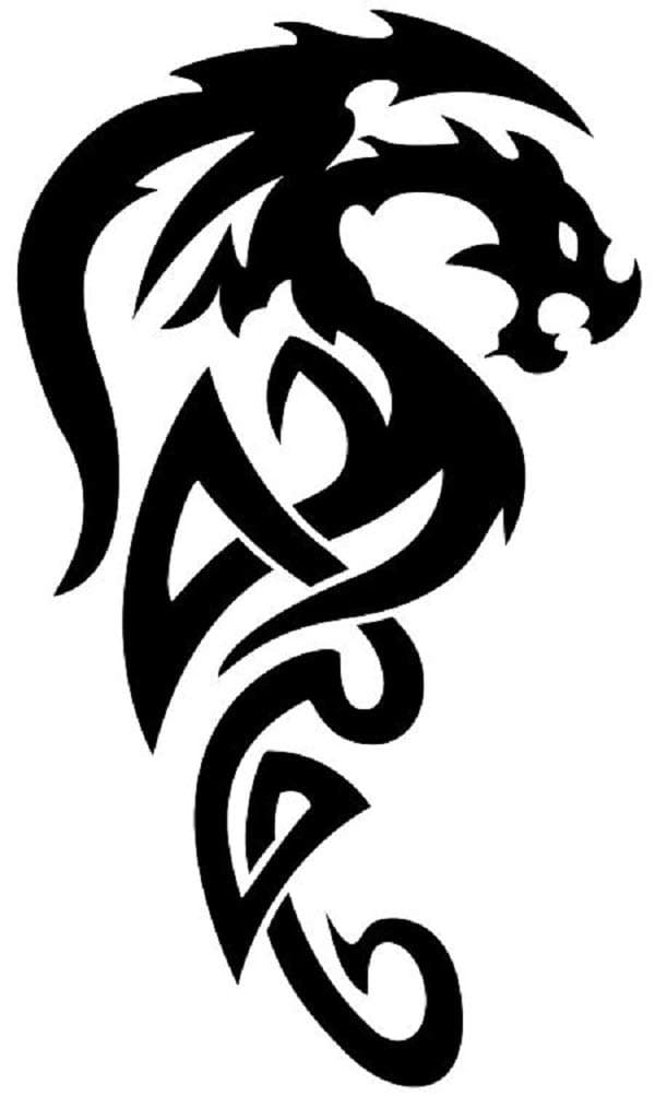 CELTIC DRAGON STENCIL - RE-USABLE 6 X 10 INCH
