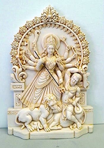 Hindu Goddess Durga Standing Statue Plaque
