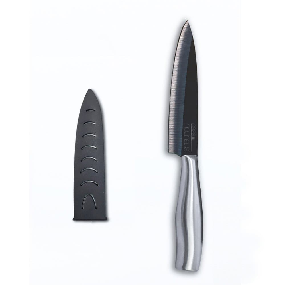 5" Black Blade Ceramic & Stainless Steel Handle Utility Knife