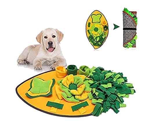 VibeFire Snuffle Mat for Dogs, Pet Interactive Feeding Mats Puzzle Toys, Encourages Natural Foraging Skills for Cats Dogs, Activity Fun Play Mat for Relieve Stress Restlessness