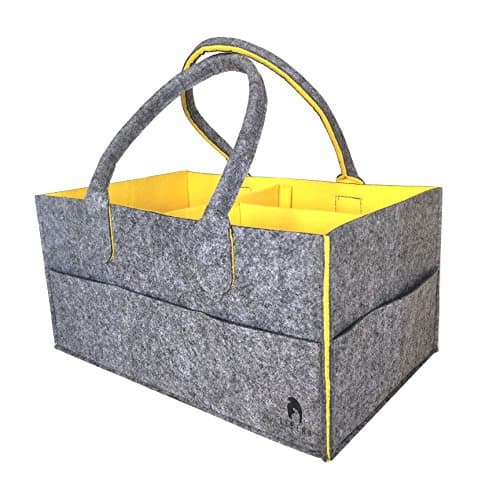 Baby Diaper Caddy and Organizer by LeBear | Nursery Organizer, Diaper and Baby Wipe Storage for Travel, Portable Diaper Bag | Large