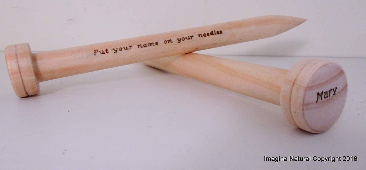 Jumbo Giant Thickness Chilean Pine Wooden Knitting Needles Chunky Size 35 20mm wide x 25cm