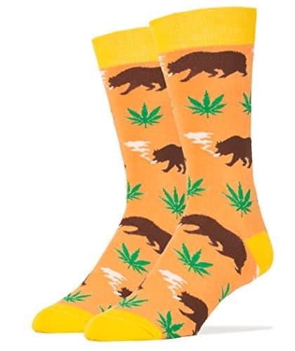 Oooh Yeah Men's Luxury Combed Cotton Crew Socks - Nice Men (Beary California)