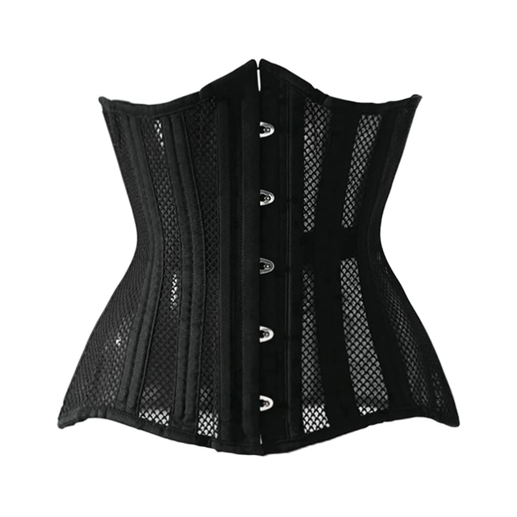 Women Heavy Spiral 26 Steel Boned Underbust Corset Satin Heavy Duty Waist Training Shaper Cincher