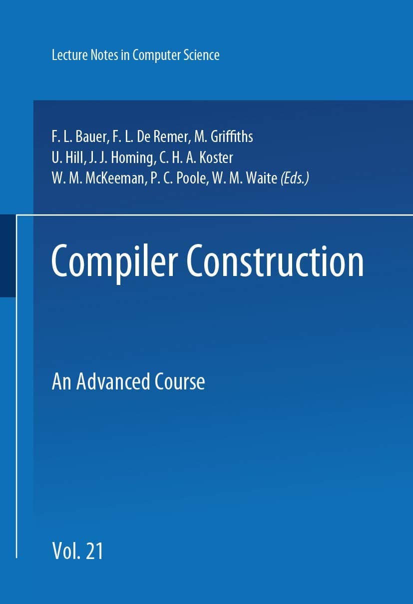 Compiler Construction: An Advanced Course (Springer Study Edition)