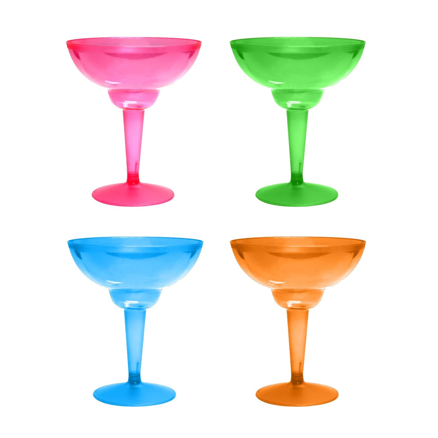 Party Essentials N121290 Cup Margarita Neonate 12Ct, Assorted Neon
