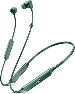 Rockerz 150 Pro Bluetooth Neckband in Ear Earphones w/ 150hrs Playback, Dual EQ Modes, Crystal Bionic Sound by HiFi DSP 5, AI-ENx Technology, Dual Pairing,Beast Mode,ASAP Charge(Green)