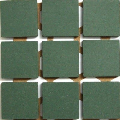 20mm Unglazed Porcelain Mosaic Tiles - Dark Green