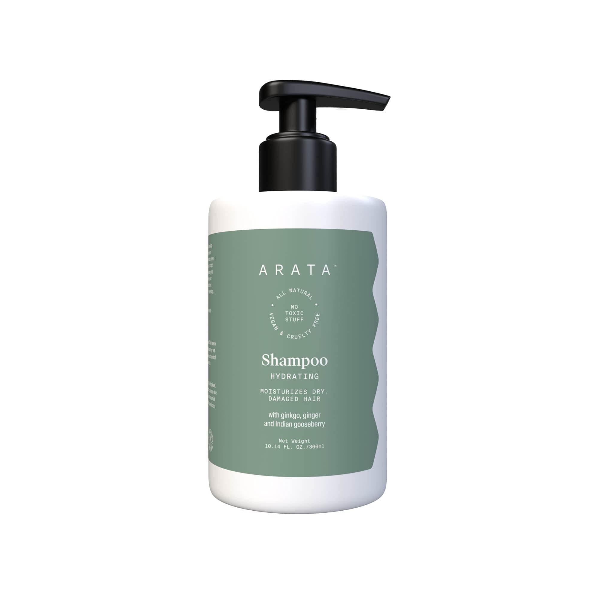 Zero Chemicals Natural Hydrating Hair Shampoo with Ginkgo,Ginger & Indian Gooseberry for Men & Women || All Natural,Vegan & Cruelty Free || Moisturises & Repairs Damaged Hair-300ml