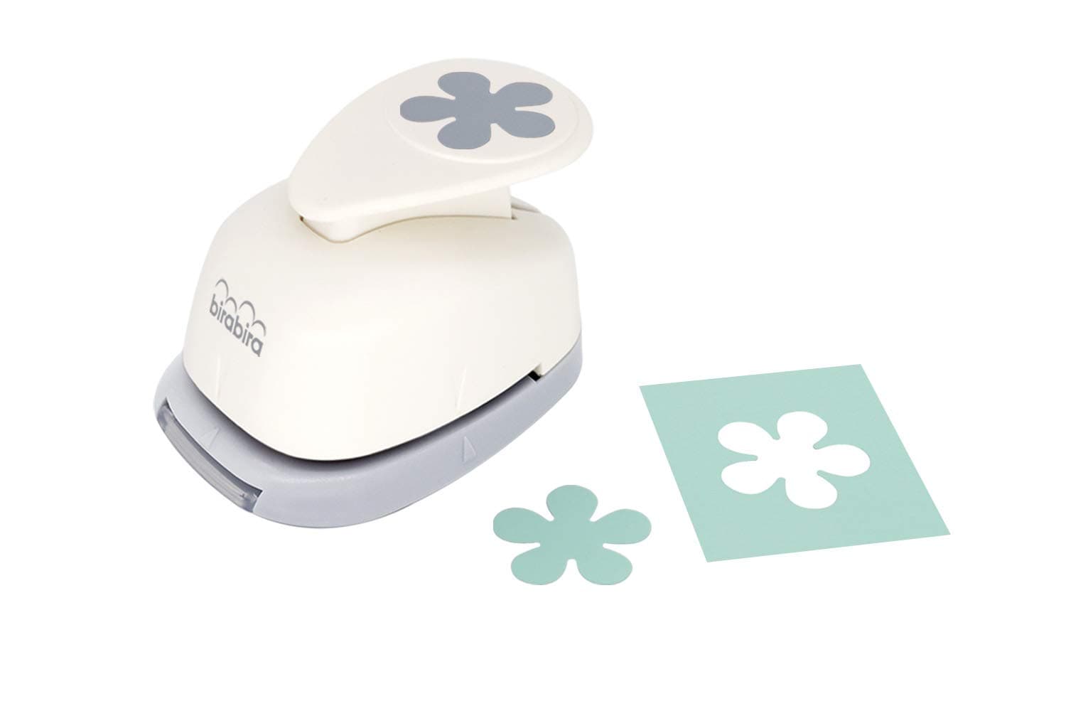 Bira 2.5cm Flower 3 Shape Lever Action Craft Punch for Paper Crafting Scrapbooking Cards Arts