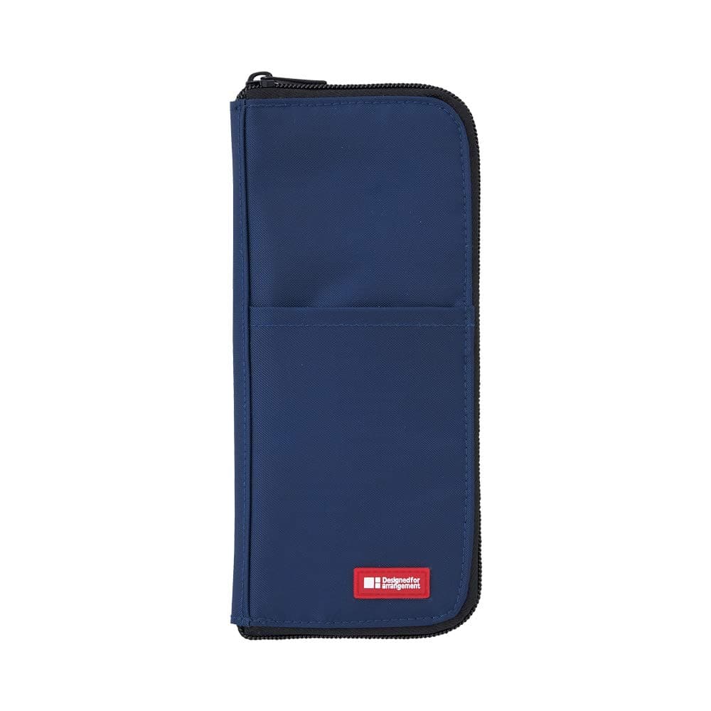LIHITLAB LAB Slim Pen/Pencil Pouch, 0.7 × 3.9 × 8.5 Inches, Indigo (A7652-11)