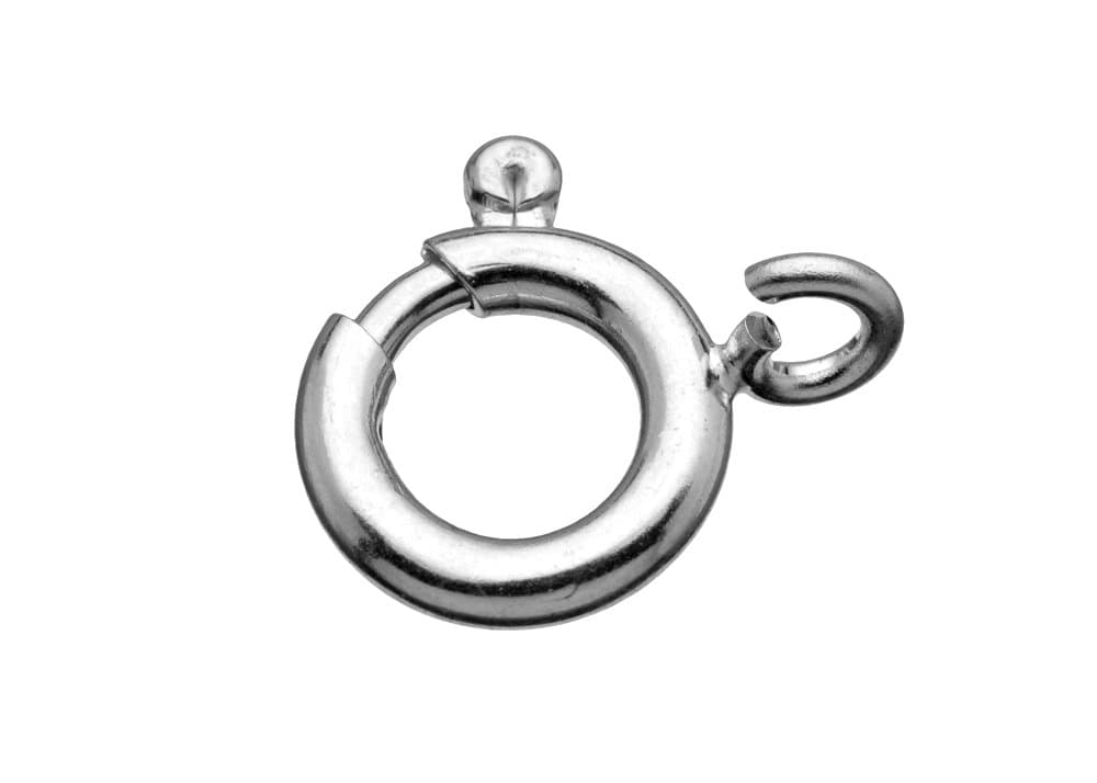 totally tolls Spring Ring Clasp Finding, 18mm, Silver Plated .