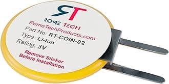 Rome Tech 2 Pack ML1220 Rechargeable Battery with Tabs for Toshiba Satellite A210 A215 A300 A665D C650 L305 L355 L355D