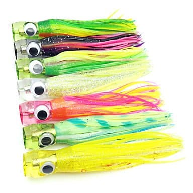 TY HiUmi 1 pcs Hard Head Soft Body Octopus Lure 16.5cm 50g Squid Jigs Big Game Bait Drag Fishing Bait Feather Skirt Sea Fishing Trolling Lure （green）
