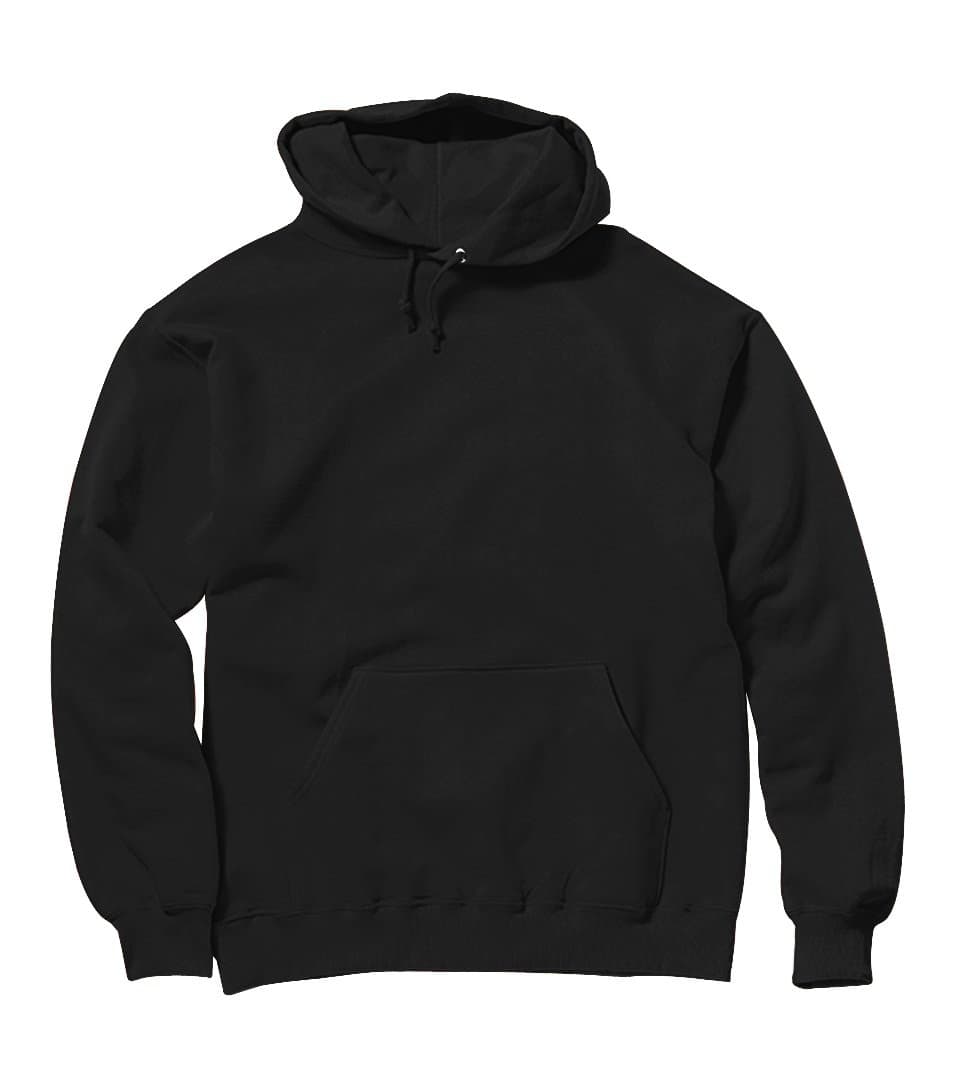 Plain Black Heavyweight Pullover Hoodie Blank Hooded Sweatshirt Unisex Men's