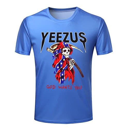 Bolada Fashion Yeezus Kanye West Grim Reaper Mens Round Neck 3D T-shirt