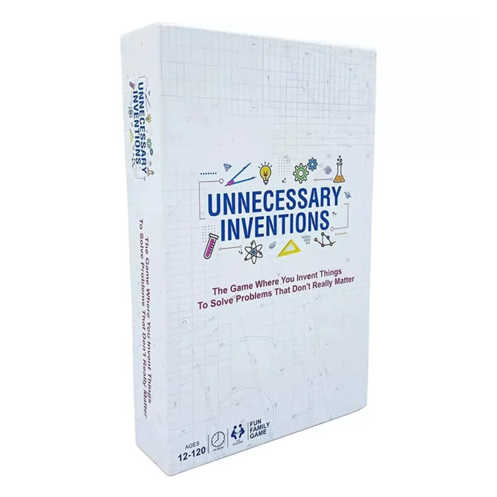 Unnecessary Inventions - The Game Where You Invent Things to Solve Problems That Don't Really Matter, Ages 12+ for 4-8 Players