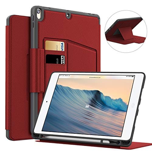 iPad Pro 10.5 Case,BeeFly Magnetic Stand Full Body Protective Rugged Shockproof Case with Holder Case for iPad Case 10.5 Red