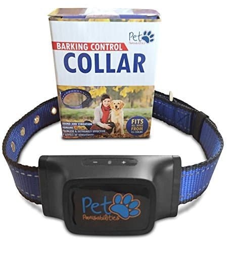 NO SHOCK Humane Bark Collar For 25-150 lb Dogs, Extremely Effective & No Pain or Harm, 7 Different Bark Sensitivity Levels, Bark Collar Vibration, Premium Nylon Collar & No Rust Buckle, ON/OFF Button