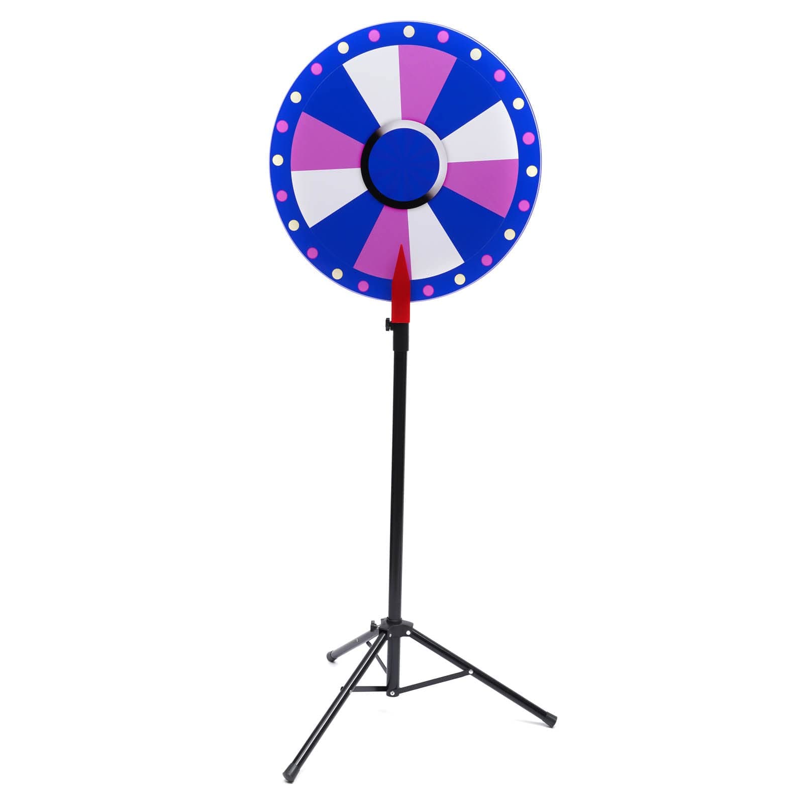 MINUS ONE 24" Color Prize Wheel, Spinning Prize Wheel 12 Slots Color Roulette Wheel with Folding Metal Tripod Floor Stand, Spin the Wheel the Fortune Spinner Party Pub Game for Carnival Trade Show